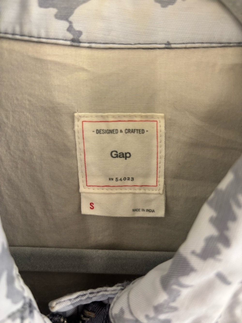 GAP Light Gray Patterned Utility Jacket - Picture 3 of 5